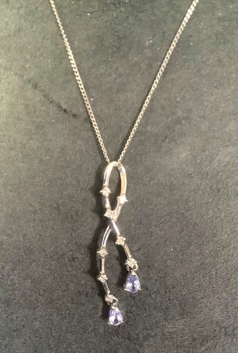 9ct diamond and - , tanzanite