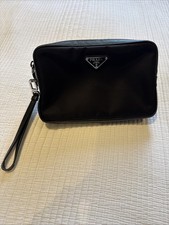 PRADA Men's Saffiano Leather Clutch Bag