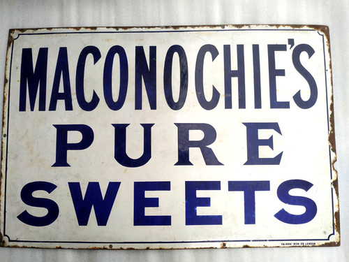 Vintage porcelain enamel sign - vintage,