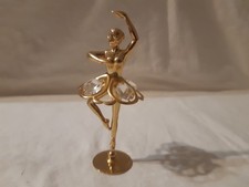 Crystal Temptations Gold Metal Ballerina With Crystals