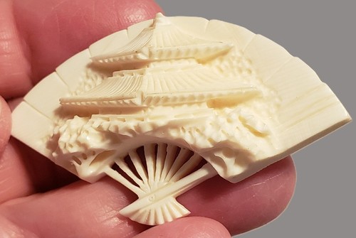 Vintage celluloid asian pagoda - asian,