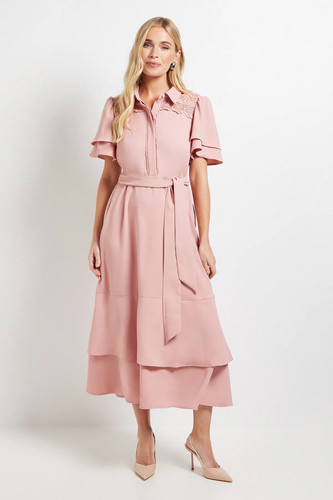 Wallis pink shift dress womens - wallis,