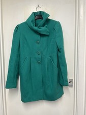 Red Herring Coat UK12 Wrap Over Neckline 2 Pockets 70% Wool 30% Polyester