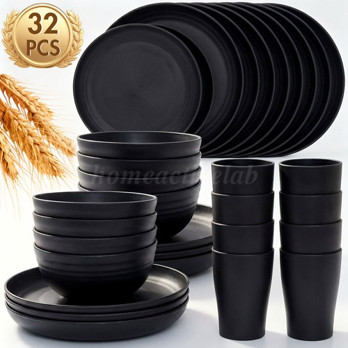 32pcs set black - 32pcs/set, dinnerware