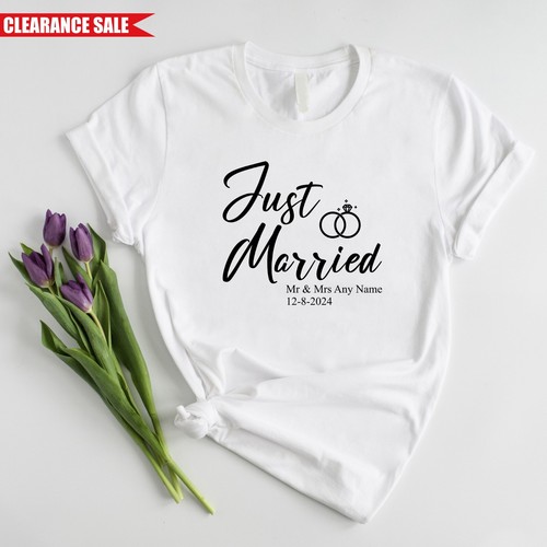 Mrs just married t shirt - mr,