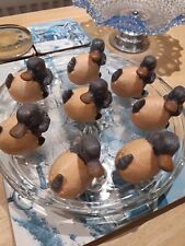 ?Vintage Baby Dinosaur/Duck/Dragon Hatching Egg x 8 Pottery Hand Painted Animal