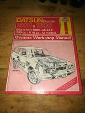 Datsun Bluebird 610 810 160B 180B 72-80 L16 L18 Saloon Coupe SSS Estate Haynes