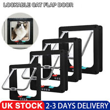 Pet door 4 way locking Small Medium Large Dog Cat Flap Magnetic White Frame
