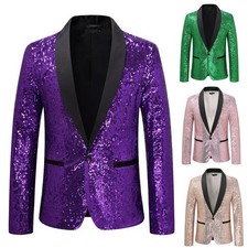 Mens Sequin Jacket Blazer