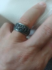 Viking Silver Pewter Rune Ring