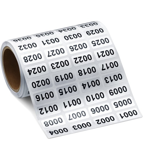 Consecutive number stickers - consecutive,