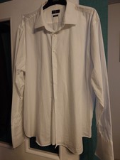 Jeff Banks Mens Formal White Shirt, 19.5 Tailored Fit, Pure Cotton