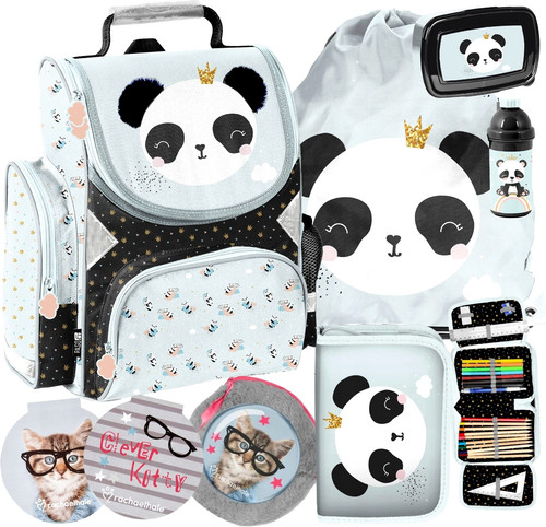 Panda school bag set 1 - bag, 6-in-1
