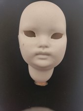 Vintage Porcelain/Ceramic Bisque Dolls Head,with Holes For Earrings