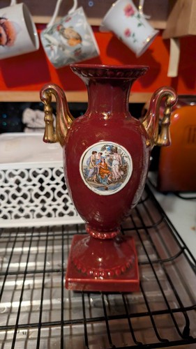 Vintage empire ware red urn - ware,