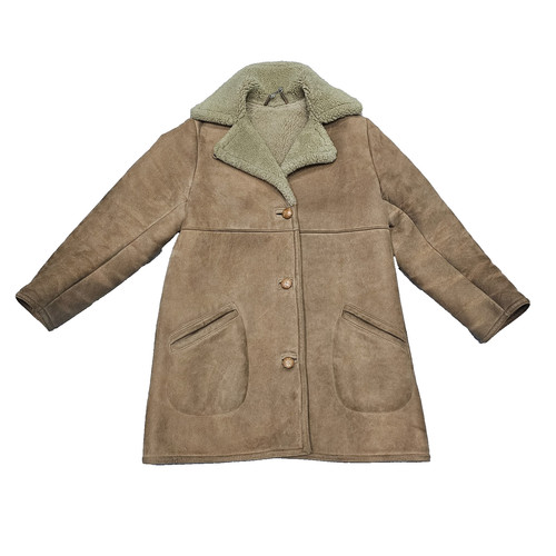 Vintage sheepskin coat tan - vintage,
