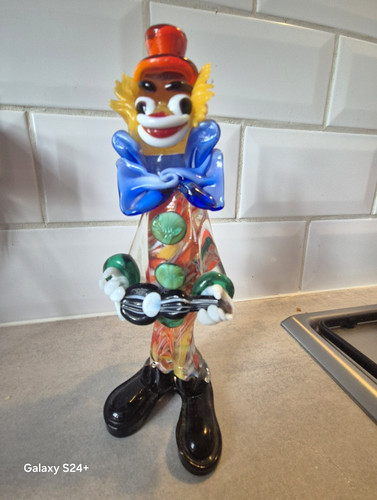 Art glass clown figurine - art,