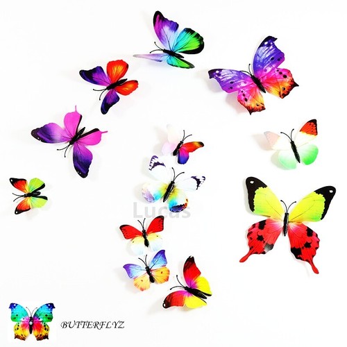12pcs butterfly wall - 12pcs,