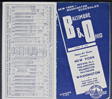 B & O Railroad Schedule - New