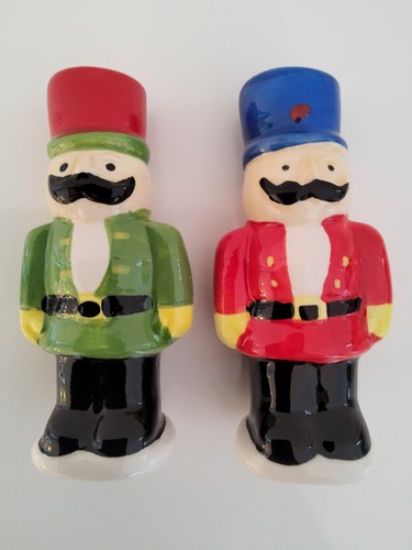 Ceramic salt pepper shakers - &,