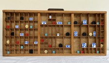 Vintage letterpress printer’s tray drawer typecase #18