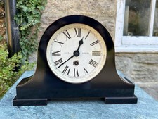 • Newgate at Laura Ashley Black Henshaw Mantel Clock Classic Roman Numerals