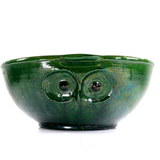 Farnham Brannam Owl Ware Arts Crafts Pottery Large Wash Bowl L40cm Liberty c1900