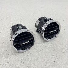 FIAT 500 AIR VENT DASH HEATER SET CHROME TRIM PAIR DASHBOARD HEATING 07-15