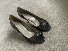 Lotus Pewter Peep Toe Ladies Shoe Size 5/38 