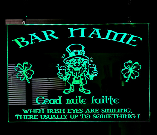 Irish bar sign light - bar, up