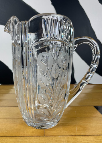 Vintage pressed crystal glass - crystal,