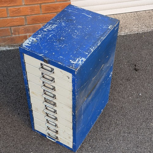 Vintage steel filing - filing, cabinet