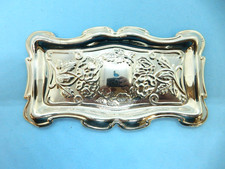 Modern Sterling SILVER Embossed PIN DISH 1992 Carr's of Sheffield ROSES 34g