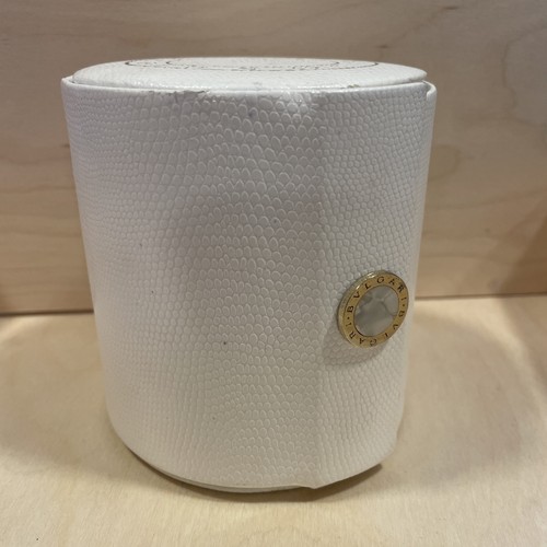 Bvlgari white leather round - white,