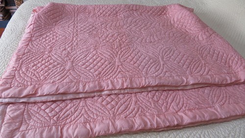 Pair vintage quilted - quilted, double