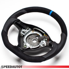 Tuning Flat Leather Steering Wheel For VW Golf 4 Bora Passat 3B GTI Blue Ring