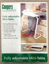 Bedside Table,  Fully Adjustable White Mini-Table, never been used. 