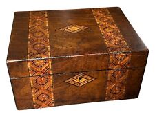 Victorian Tunbridge Ware Work Box Needle Box With Contents