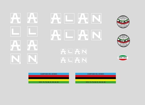 Alan bicycle frame stickers - frame,