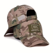 Glock Baseball cap. Desert Camo. Shooting apparrel, embroidered