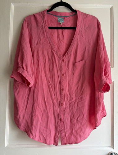 Joules pink solid neck - pink,