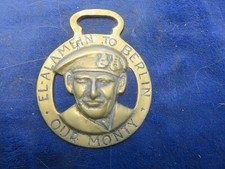 Field Marshall "Monty" Montgomery Commemorative Horse Brass El Alamein Berlin