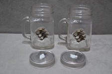 2x Monkey Shoulder Whiskey Glass Tankard Mason Jar With Lid 50cl 500ml Brand New
