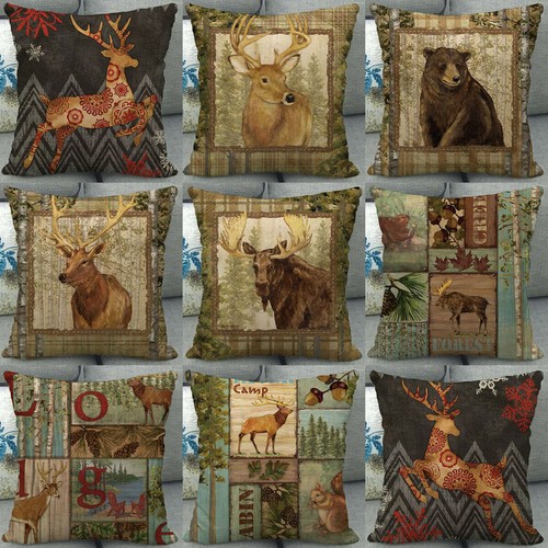 Bear deer pillow cover - bear,