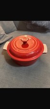Le Crueset Dish With Lid Red Excellent Condition 20-25cm Wide