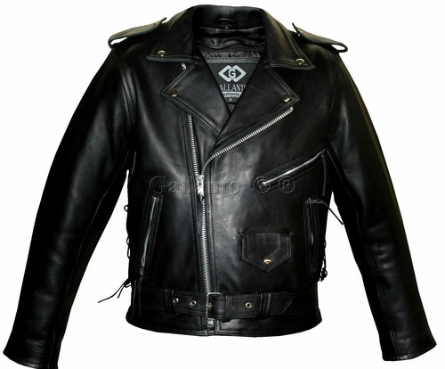 Mens marlon brando black biker - black,