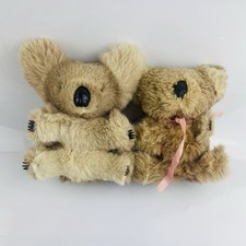 Set of 2 Vintage Koala Bears Real Fur? Soft Toy bear Australia unbranded