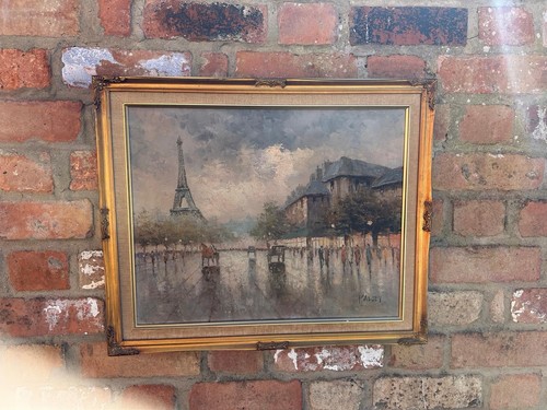 Parisian oil canvas - oil,