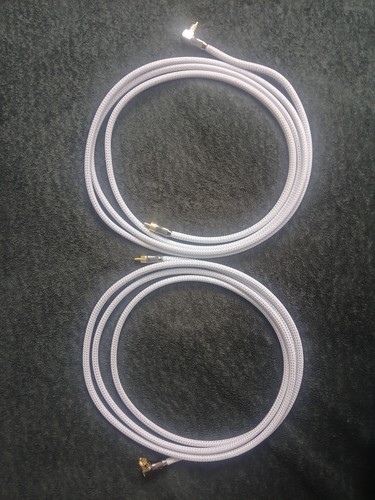 Premium silver braided rca - silver,