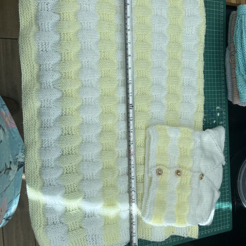 Hand knitted baby cardigan and - knitted,